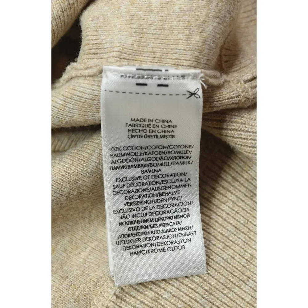 Polo Ralph Lauren Sweatshirt Mens Medium Beige Long Sleeve Crew Neck Pullover